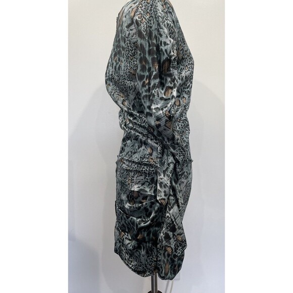 Guess By Marciano Leopard Dress Bodycon Wedding Guest‎ Night Out Cocktail Small - Picture 3 of 7